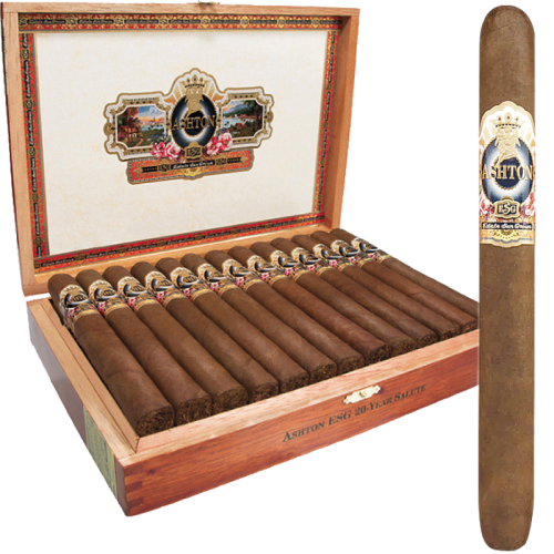 A Box of Ashton ESG 24 Year Salute Perfecto Cigars