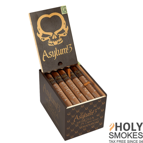 a box of Asylum cigars