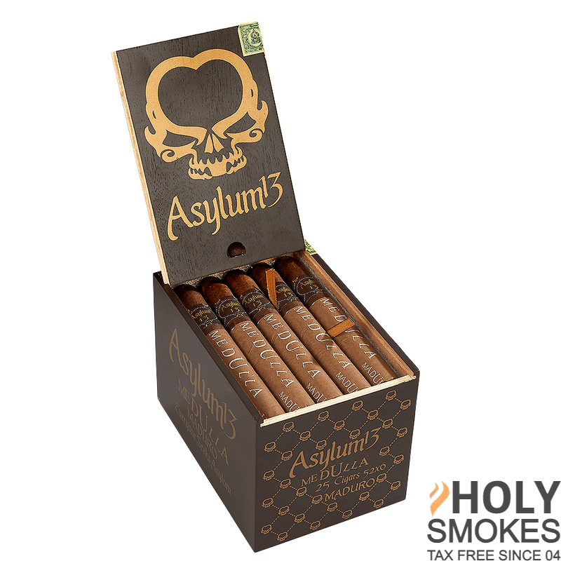 a box of Asylum cigars